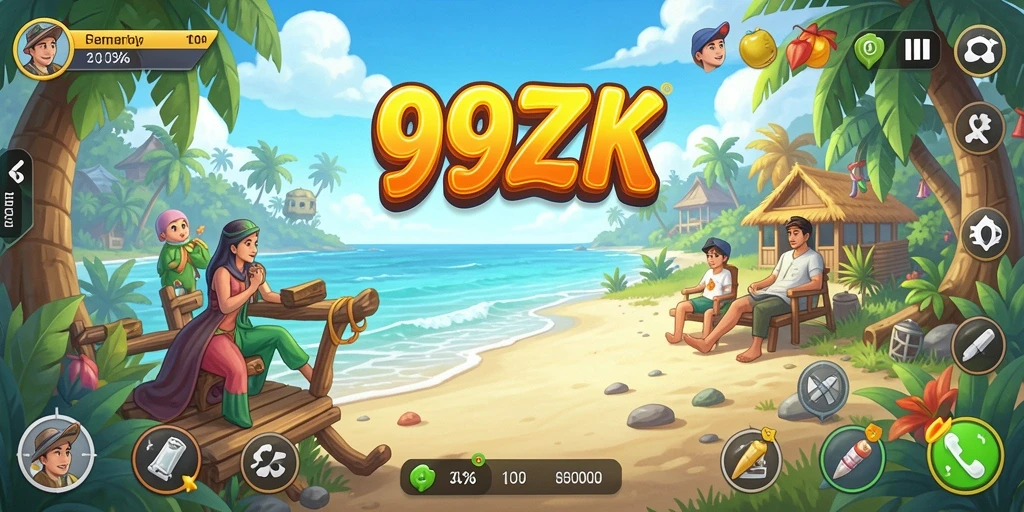 Screenshot gameplay 99ZK menunjukkan keseruan permainan santai.