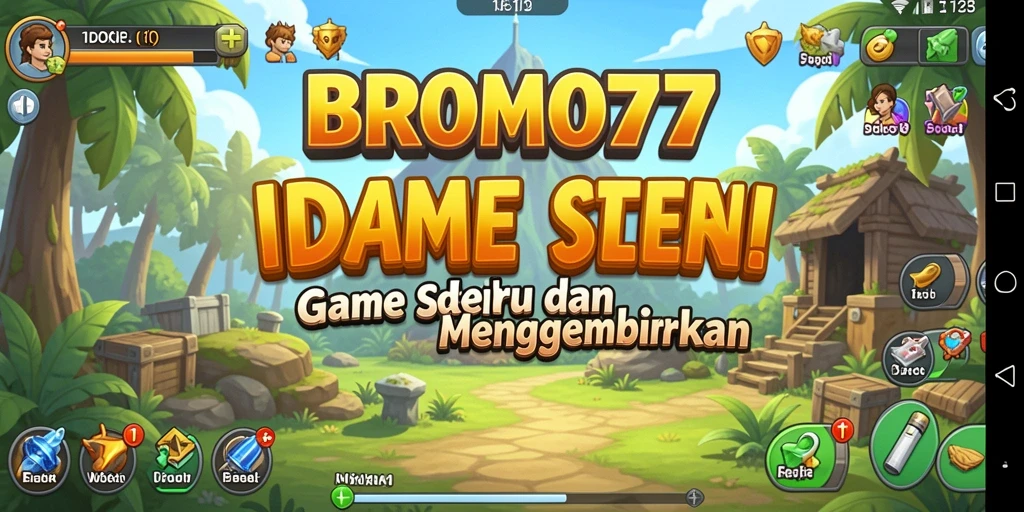 Screenshot BROMO77 menampilkan gameplay Idle yang menarik.
