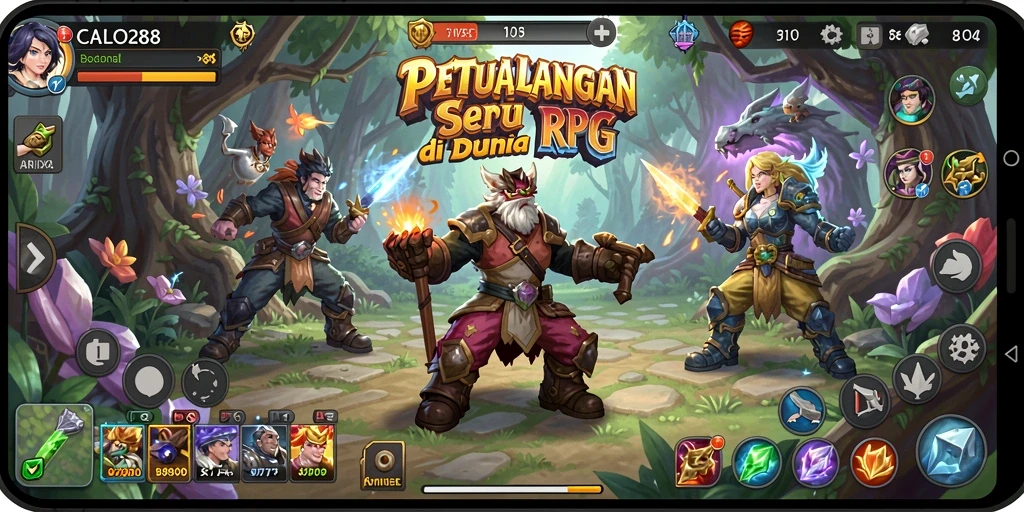 Tangkapan layar gameplay CALO288 menampilkan aksi seru dalam dunia RPG.