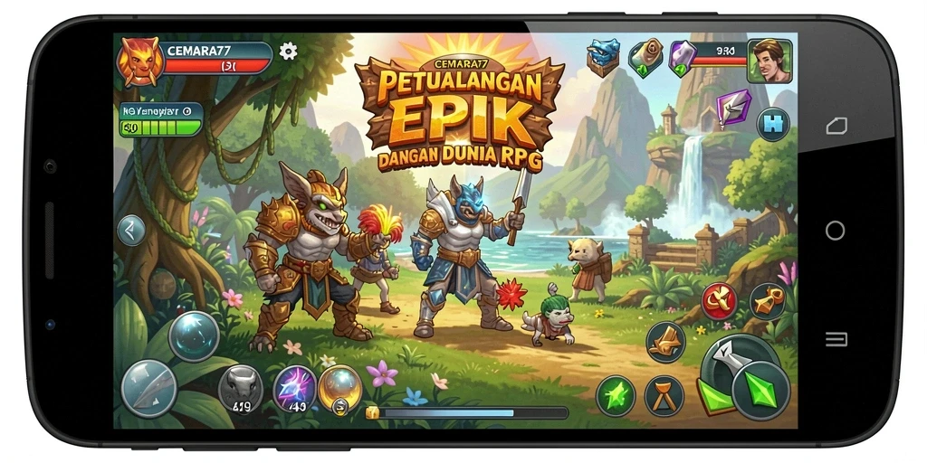 Tampilan gameplay CEMARA77 yang mendebarkan dan penuh warna.