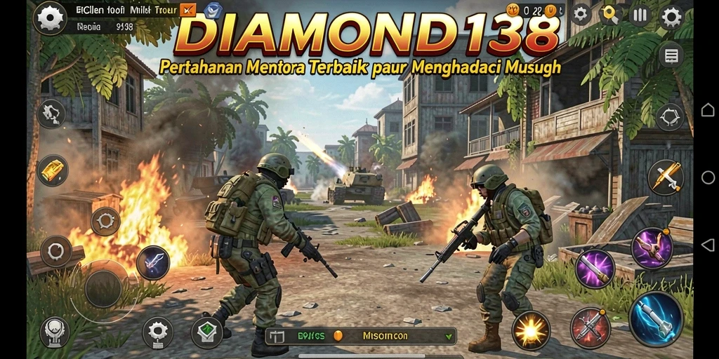 Tampilan gameplay <strong>DIAMOND138</strong> yang mendebarkan saat melawan gelombang musuh.