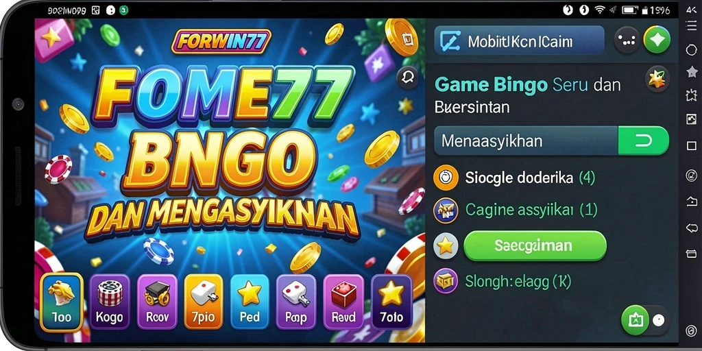 Tampilan gameplay FORWIN77 yang menarik dan penuh warna.