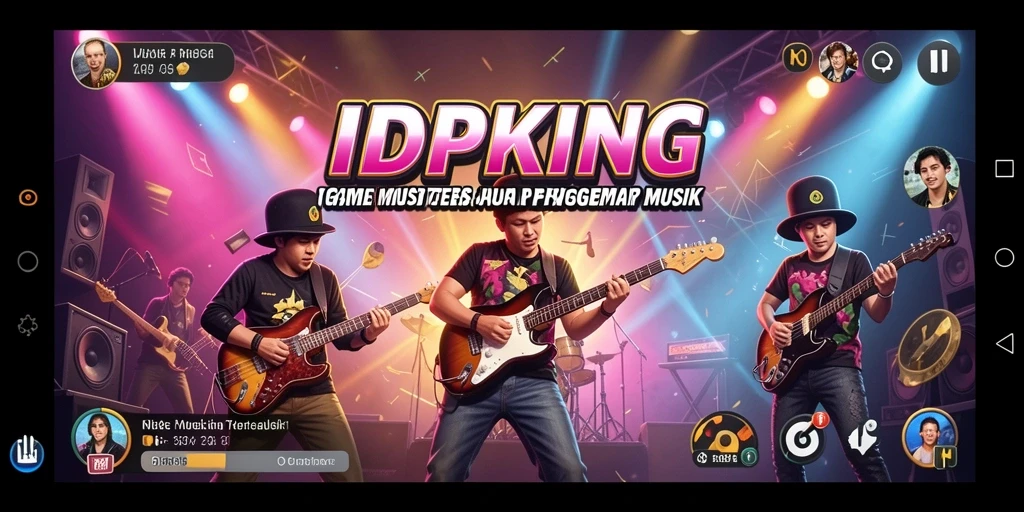 Tampilan gameplay menantang dengan berbagai pilihan lagu.