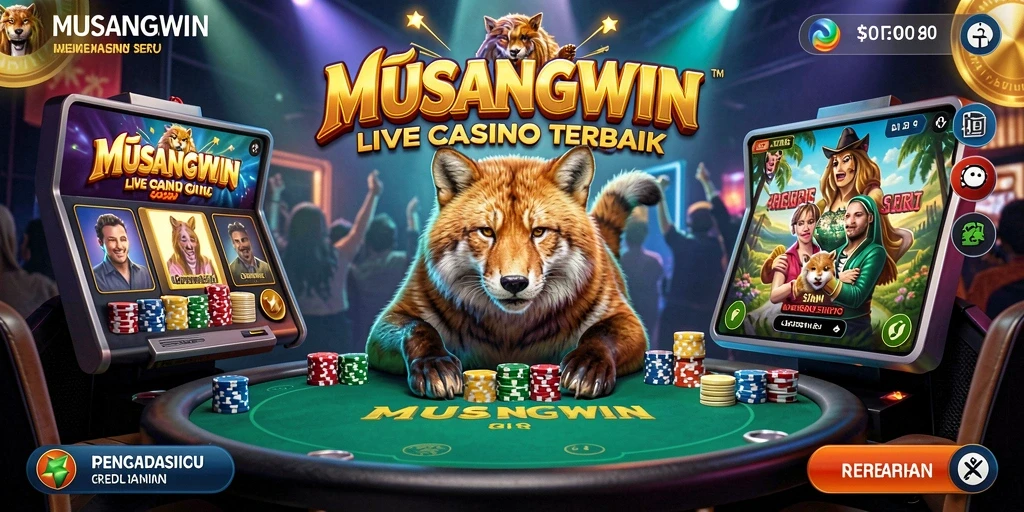 Tampilan gameplay seru dan interaksi langsung di MUSANGWIN.