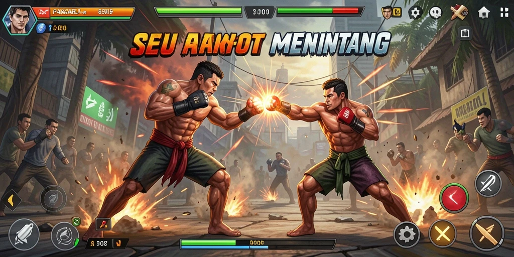 Tampilan aksi seru dalam pertarungan PAKARJP yang penuh strategi.