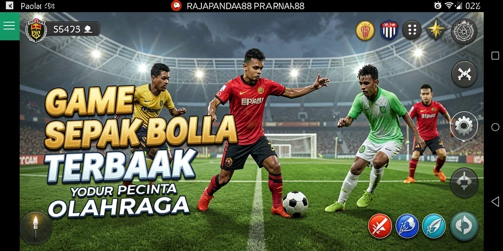 Tampilan grafis fantastis dalam gameplay sepak bola RAJAPANDA88.