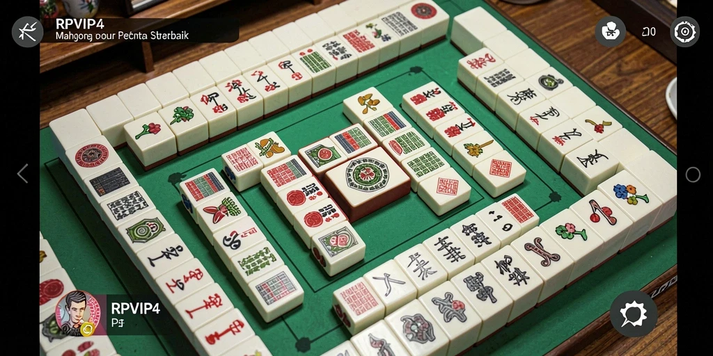 Tangkapan layar gameplay RPVIP4 yang menarik dengan elemen Mahjong.
