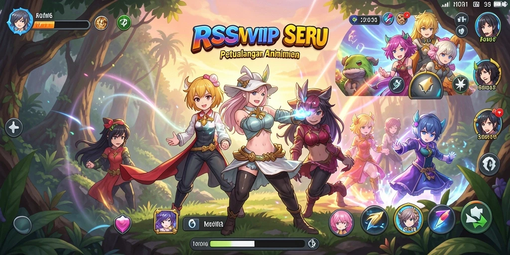 Tampilan screenshot gameplay RSNVIP6 yang menampilkan aksi seru karakter Anime.